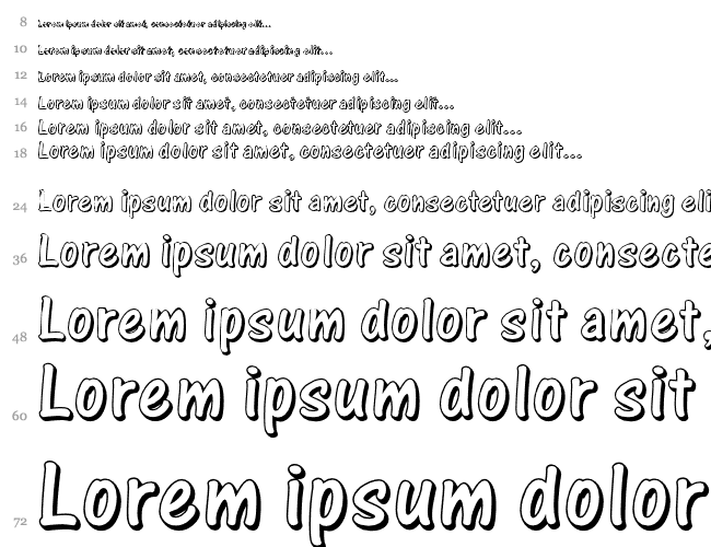 One Stroke Script Shaded LET Водопад 