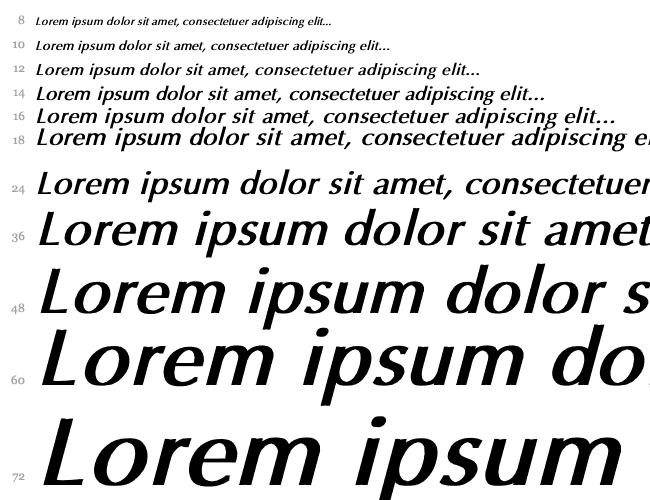 Optima Bold Italic Wasserfall 