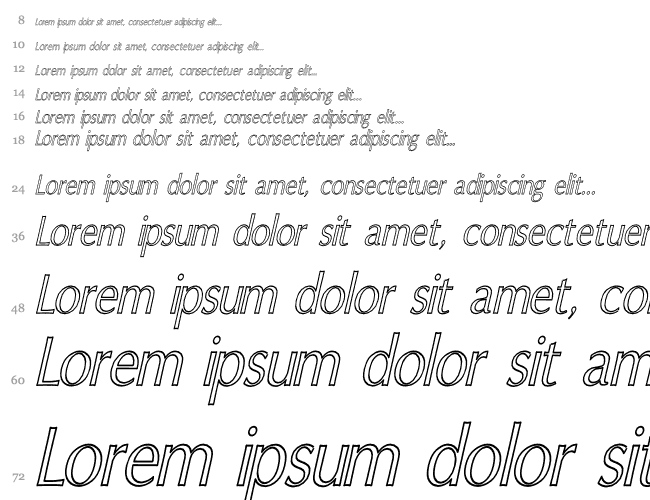 Oxford Hollow Thin Italic Cascada 