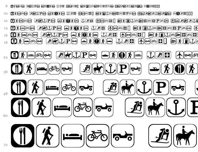 Parksymbol Cascade 