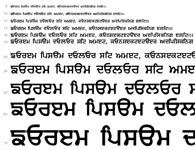 Punjabi Sans Wasserfall 