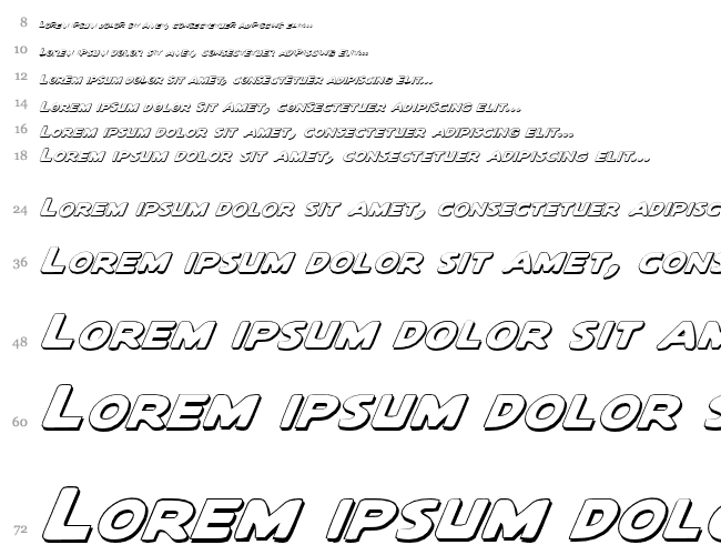 Quartermain Outline Italic Cascade 