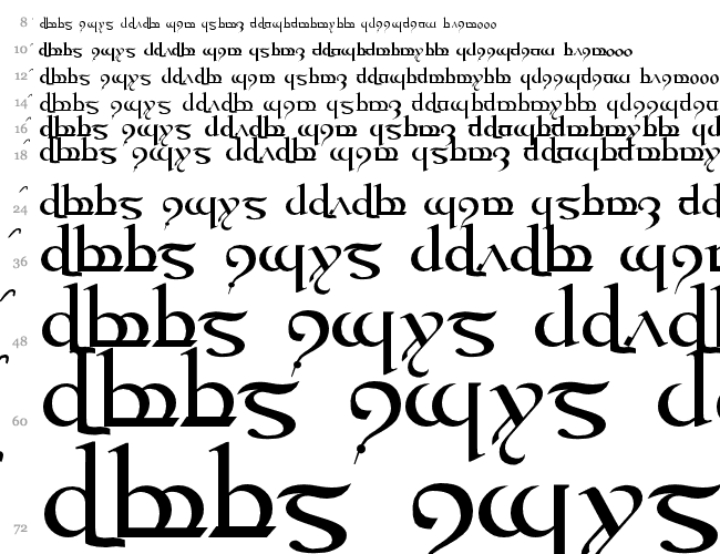 Tengwar Quenya Cascata 