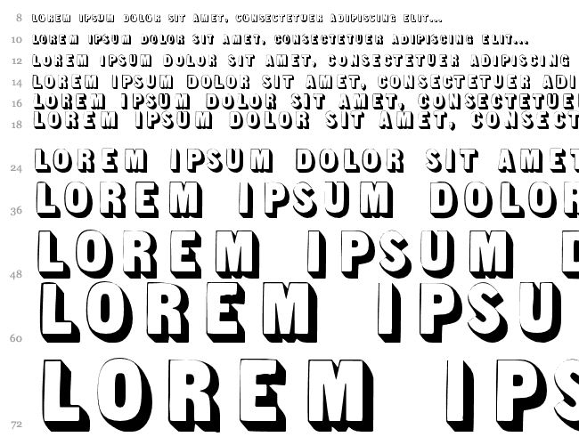 Sans Serif Shaded Wasserfall 