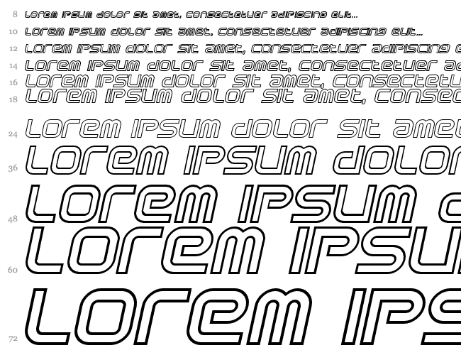 Sci Fied X Outline Cascade 