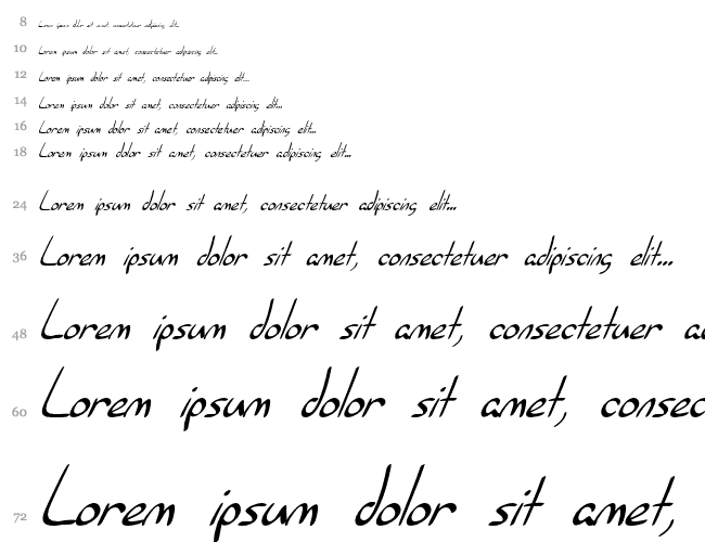 SF Burlington Script Водопад 