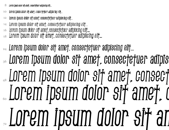 SF Gothican Condensed Водопад 