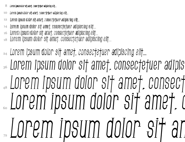 SF Gothican Condensed Водопад 