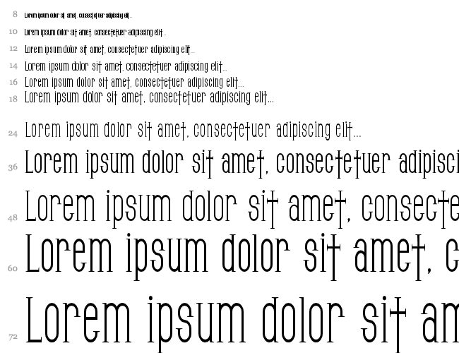 SF Gothican Condensed Водопад 