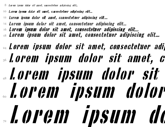 StencilSans Condensed Wasserfall 