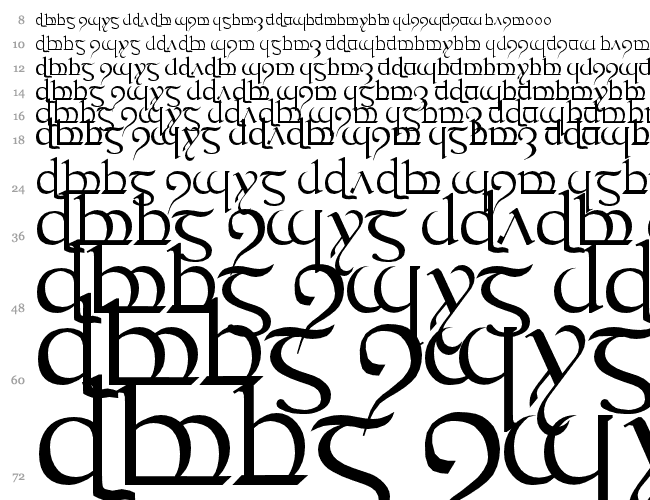 Tengwar Quenya-1 Wasserfall 