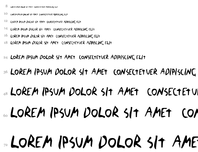 The Blick Font Cascade 