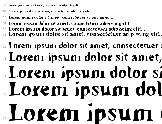 Ticky font Waterfall 