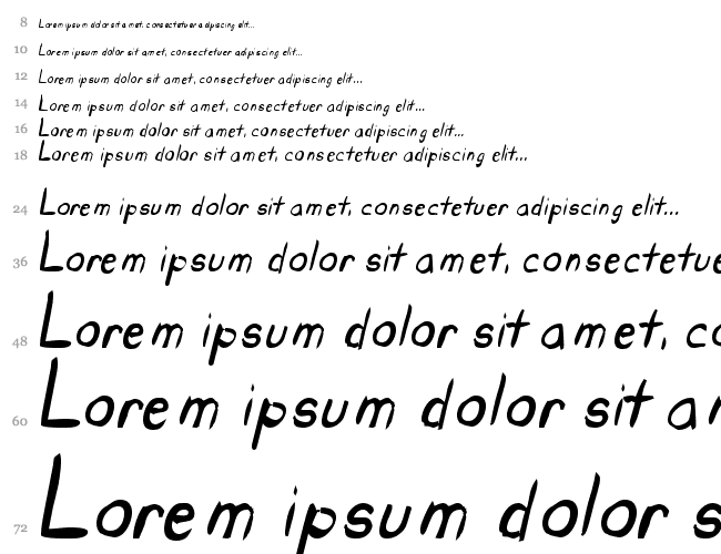 Untidy Italic Skrawl Waterfall 