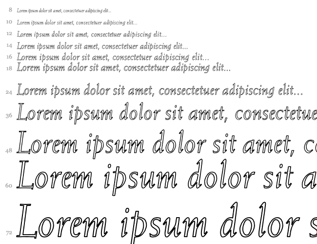 Weiss-Italic Hollow Cascade 