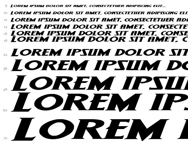 Wolf's Bane Expanded Italic Waterfall 