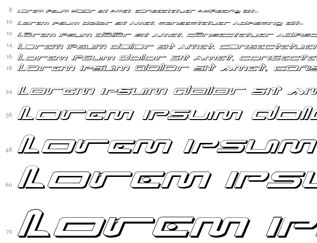 Xephyr Expanded Shadow Italic Водопад 