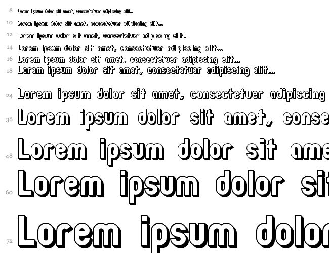 Zillah Modern Offset Outline Wasserfall 