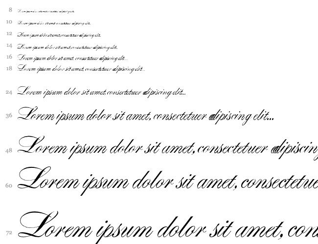 Alexandra Script Cascade 