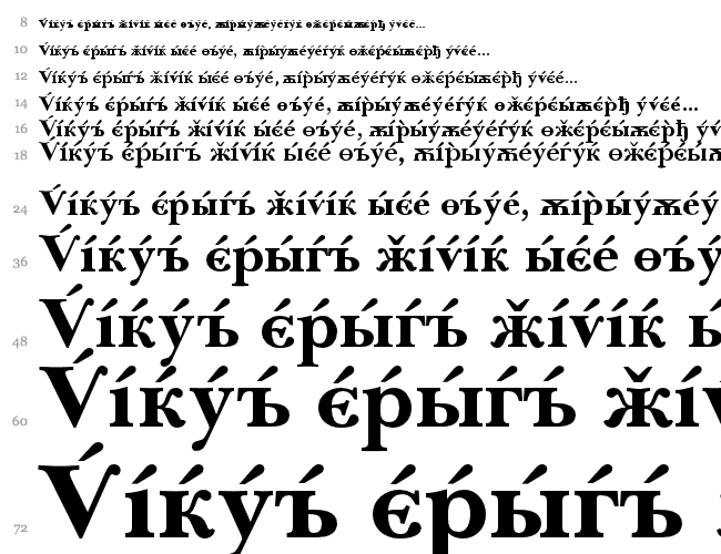 Baskerville Cyrillic Водопад 