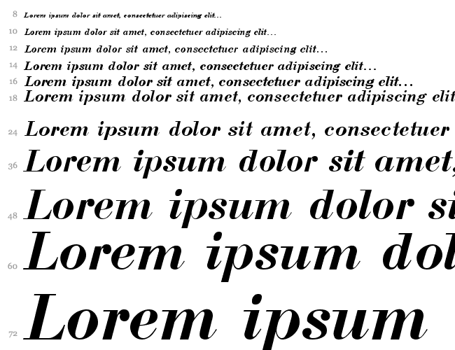 Bodoni Wasserfall 