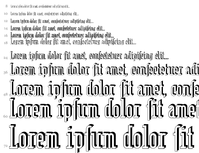 Berlin Email Serif Shadow Водопад 