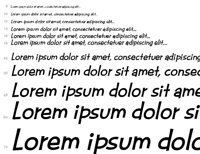 CAC Futura Casual Bold Italic Cascade 