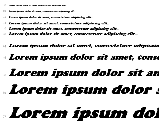 Charlemagne Condensed Italic Водопад 