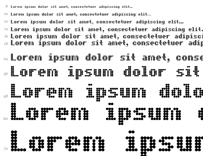 Microsoft word dot matrix font