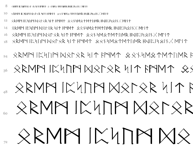 Elder Futhark ver 1.1 Cascade 