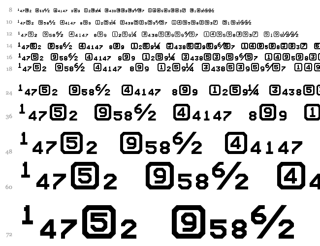 Expo Numerals Waterfall 