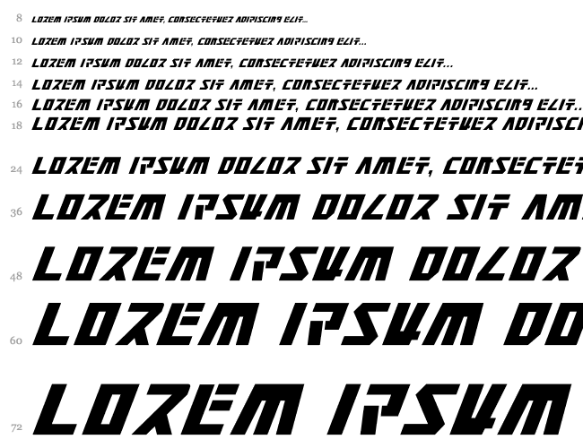 Falconhead Condensed Italic Водопад 