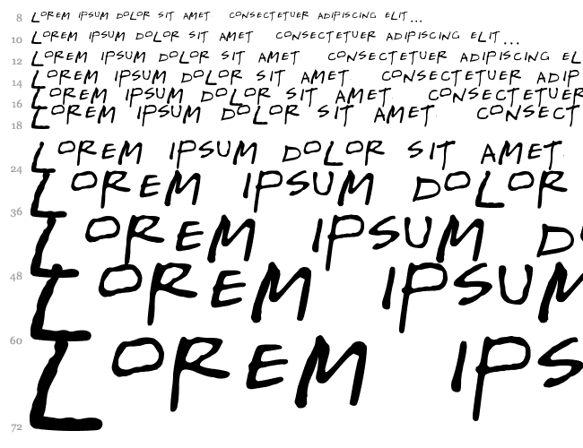 Gregor Miller's Friends Font Cascade 