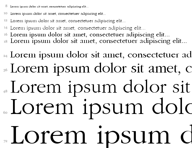 Garamond-Roman Wasserfall 