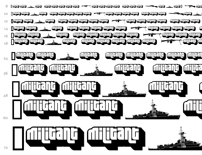 Military dingbats (demo) Cascade 