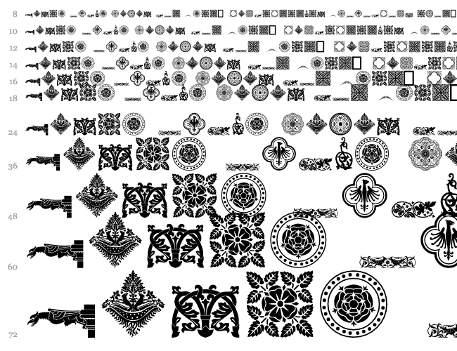 Medieval Dingbats Cascada 