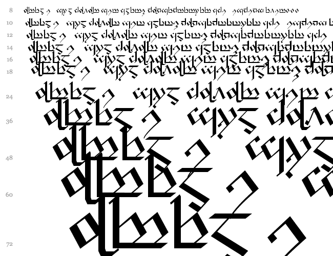 Tengwar Noldor-1 Waterfall 