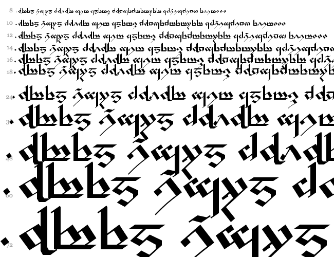 Tengwar Noldor Cascada 