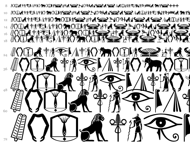 OldEgyptGlyphs Cascade 