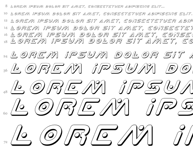 Planet X Shadow Italic Cascade 