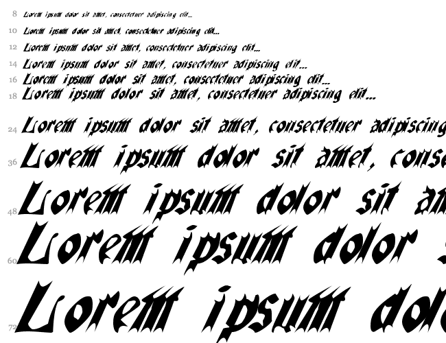 QuaelGothicItalics Водопад 