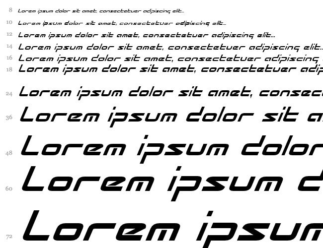 Radio Space Bold Italic Cascata 