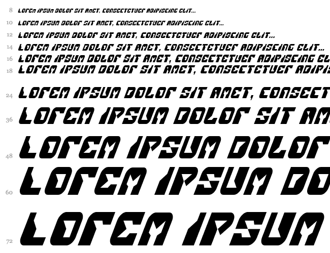 Replicant Condensed Italic Водопад 