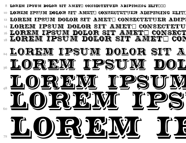 Shadowed Serif Cascade 