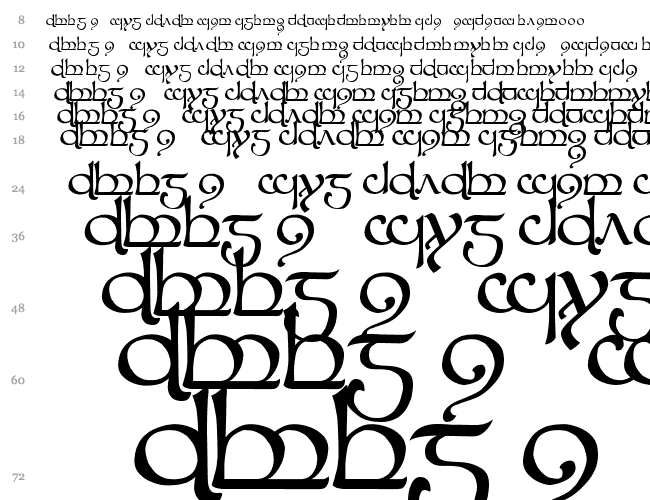 Tengwar Sindarin-1 Водопад 