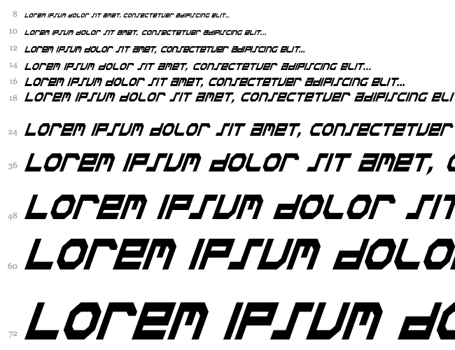 Stuntman Condensed Italic Waterfall 