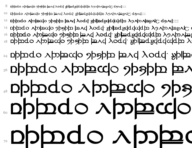 Tengwar 04 Wasserfall 