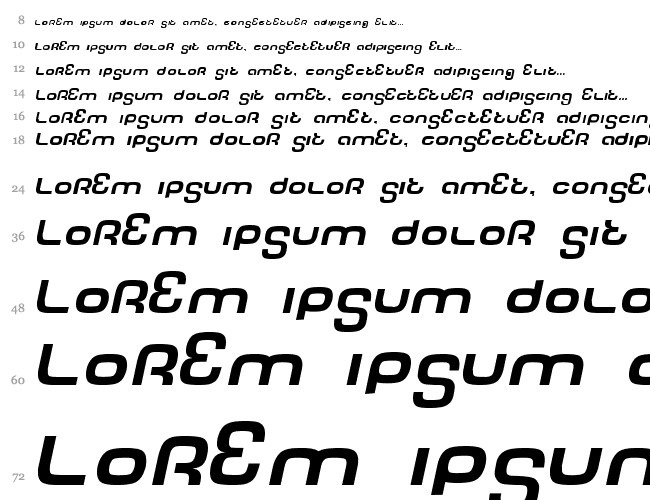 Tech Font Cascade 