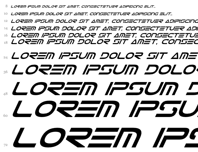 Tele-Marines Bold Italic Wasserfall 