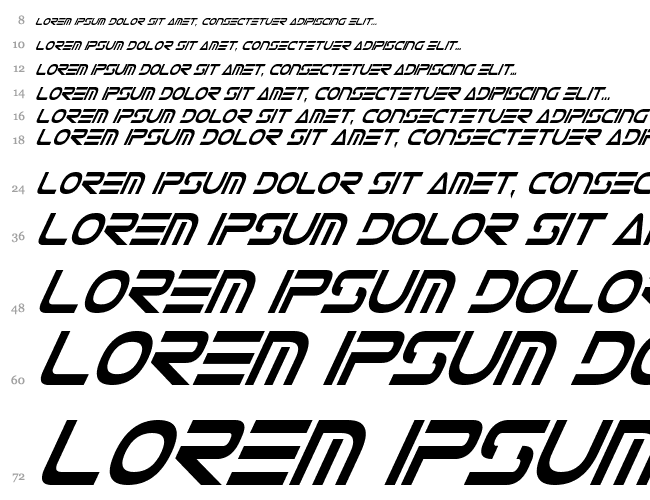 Tele-Marines Cond Bold Italic Wasserfall 